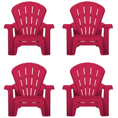 Garden Chairs - Red 4 Pack